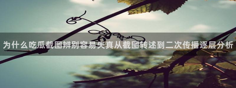 黑料爆料话题大全:为什么吃瓜截图辨别容易失真从截图转述到二次传播逐层分析
