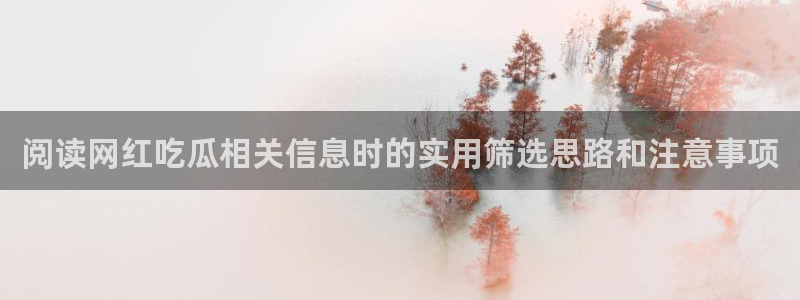 黑料热门资讯:阅读网红吃瓜相关信息时的实用筛选思路和注意事项